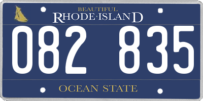 RI license plate 082835