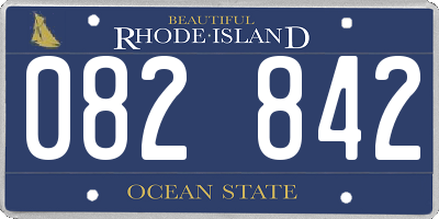 RI license plate 082842