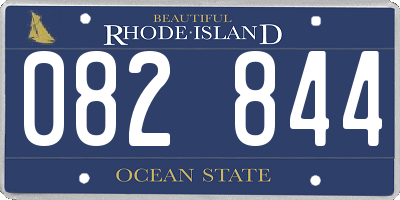 RI license plate 082844