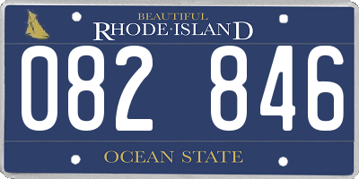 RI license plate 082846