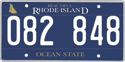 RI license plate 082848