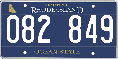 RI license plate 082849