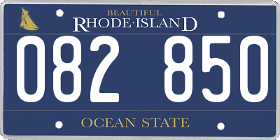 RI license plate 082850