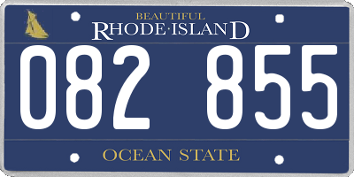 RI license plate 082855