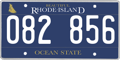 RI license plate 082856
