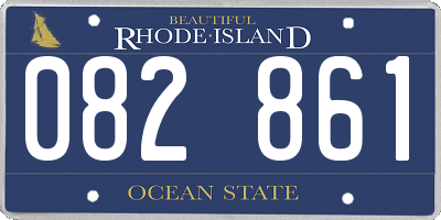 RI license plate 082861