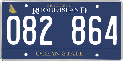 RI license plate 082864