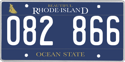 RI license plate 082866