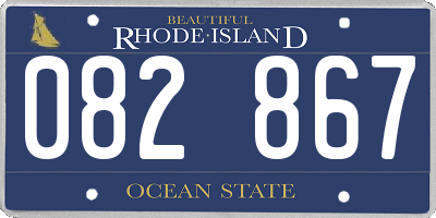 RI license plate 082867