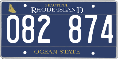 RI license plate 082874