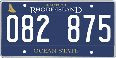 RI license plate 082875