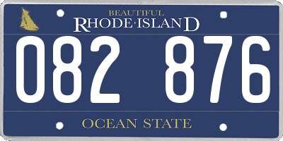 RI license plate 082876