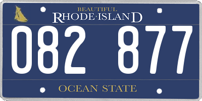 RI license plate 082877