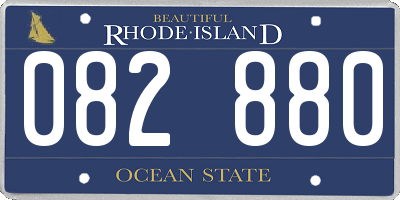 RI license plate 082880