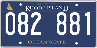 RI license plate 082881