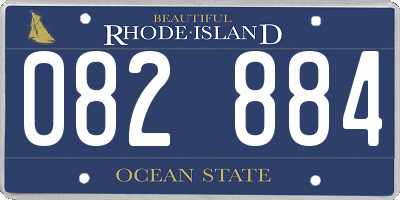 RI license plate 082884
