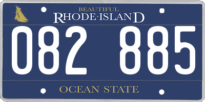 RI license plate 082885