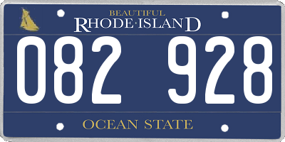 RI license plate 082928