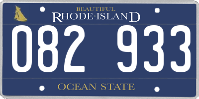 RI license plate 082933