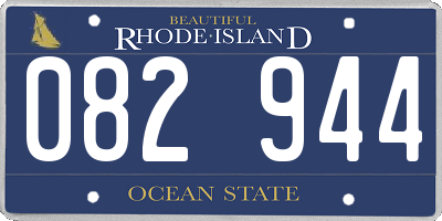RI license plate 082944