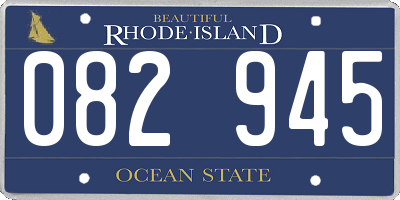 RI license plate 082945