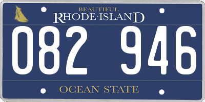 RI license plate 082946