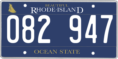 RI license plate 082947