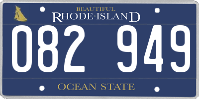 RI license plate 082949