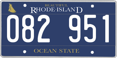 RI license plate 082951