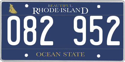 RI license plate 082952