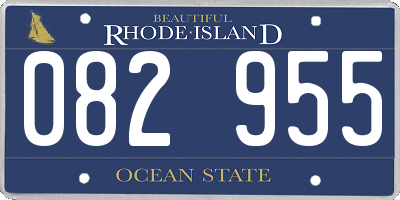 RI license plate 082955