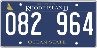 RI license plate 082964