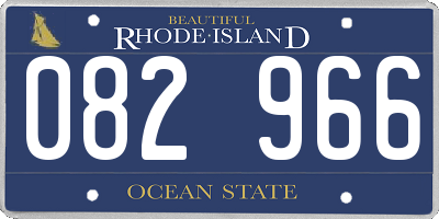 RI license plate 082966