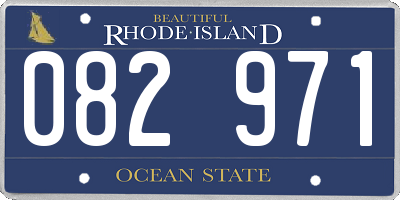 RI license plate 082971