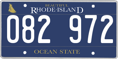 RI license plate 082972