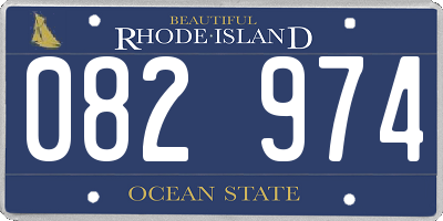 RI license plate 082974
