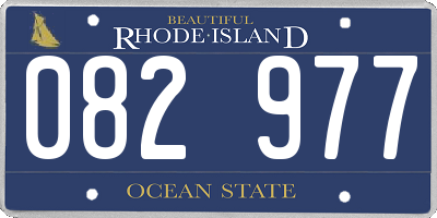 RI license plate 082977
