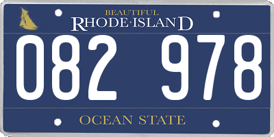 RI license plate 082978
