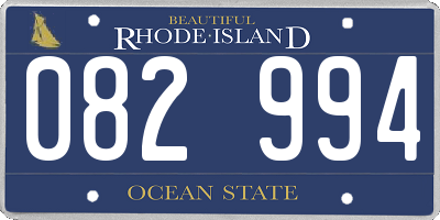 RI license plate 082994