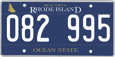 RI license plate 082995