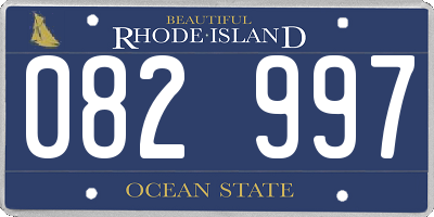 RI license plate 082997