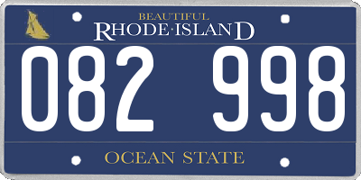 RI license plate 082998
