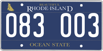 RI license plate 083003