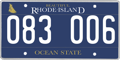 RI license plate 083006