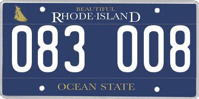 RI license plate 083008