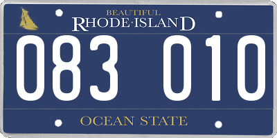 RI license plate 083010