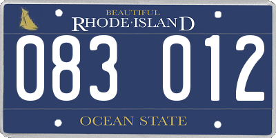 RI license plate 083012