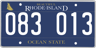 RI license plate 083013
