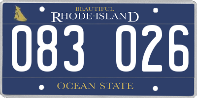 RI license plate 083026