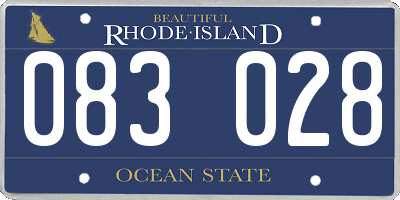 RI license plate 083028